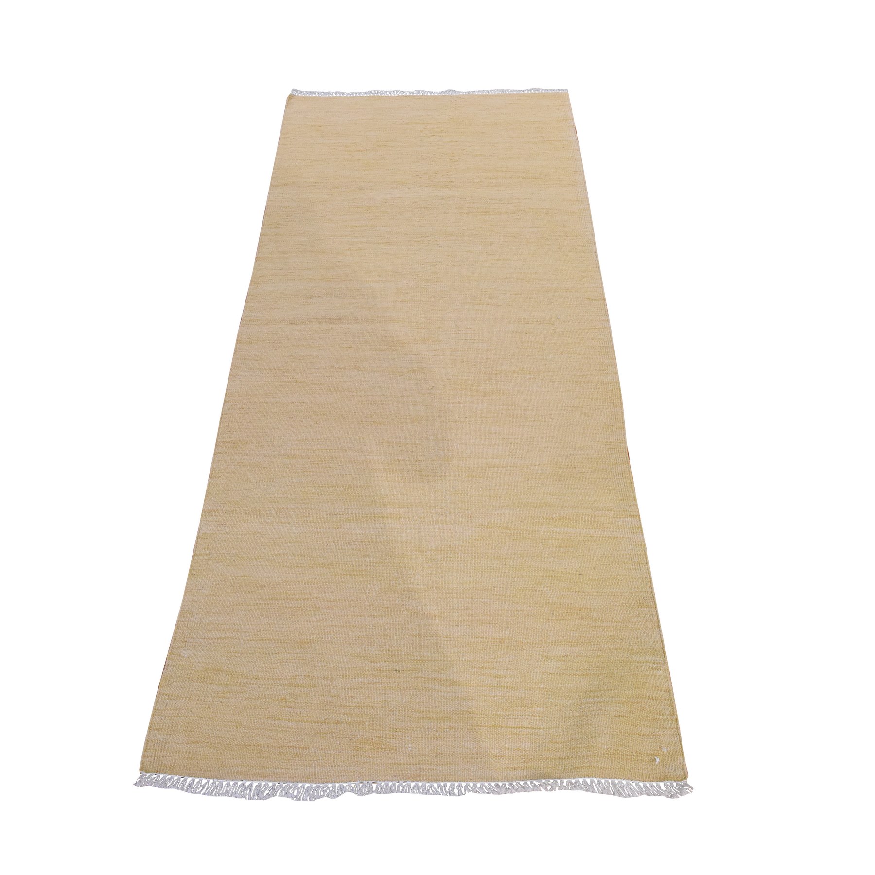 Khaki Brown, Plain Solid Design, Afghan Kilim, Hand Woven, Flat Weave, 100% Wool, Reversible, Runner, Oriental Rug Khaki Brown, Plain Solid Design, Afghan Kilim, Hand Woven, Flat Weave, 100% Wool, Reversible, Runner, Oriental Rug